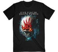Five Finger Death Punch T Shirt Interface Skull Band Logo offiziell Herren L