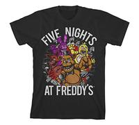 Five Nights at Freddy's Breaking Walls Jungen-T-Shirt, Schwarz, Schwarz, X-Large