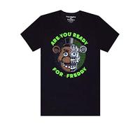 Five Nights at Freddy's FNAF Bist du bereit für Freddy Boys schwarzes T-Shirt 7-8 Jahre