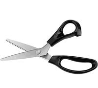 Fixinus Stoffschere Zickzackschere, 23.5cm Profi Schneiderschere Zackenschere Edelstahl Griff Schwarz - Schere Scharf zum Schneiden von Stoff, Kleidung, Textilien, Nähen, Papier, Basteln