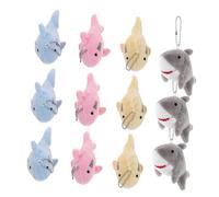 FIXOSHEE 12 Stück Teiliges Mini-plüsch-shark-keychain-anhänger Weiche Vielseitige Schlüssel Taschenanhänger Niedliche Meeres-motiv Charms für Rucksack Geldbörse Party-deko Bunte