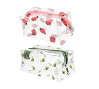 FIXOSHEE 2 Stück Verschleißfeste Kosmetiktaschen Transparent Verschließbare Reiseorganizer für Make Up Toilettenartikel Tragbare Multifunktionale Reisetaschen Großes Fassungsvermögen Wasserabweisend