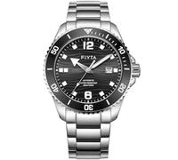 FIYTA Yachtsman Herren-Taucheruhr automatische Edelstahluhren Männer 300 m wasserdicht 3-Zeiger-Datum leuchtend drehbare Lünette 43,4 mm Schwarzes Zifferblatt/Edelstahl 43.4mm Tauchstil DGA33002.WBW