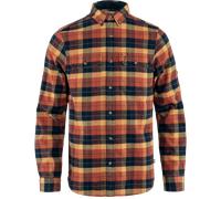 Fjällräven Singi Heavy Flannel Langarmhemd orange/marineblau - L