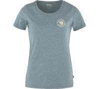 Fjällräven - Women's 1960 Logo - T-Shirt, Gr. L, grau/türkis (IndigoBlue/Melange)