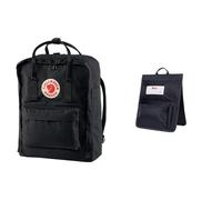 Fjällräven 23510 Kånken Rucksack, Black, 38 x 27 x 13 cm & ANKEN ORGANIZER, blau(navy), Gr. -