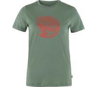 Fjällräven | Abisko Wool Fox Kurzarm-T-Shirt, Damen, S Patina Green-Terracotta B