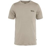 Fjällräven Herren Funktionsshirt Abisko Wool Logo SS – Merinowolle – Light Fossil L