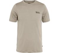 Fjällräven Herren Funktionsshirt Abisko Wool Logo SS – Merinowolle – Light Fossil L