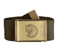 Fjaellraeven Hosengürtel Canvas Brass Belt 4 cm (Einheitsgröße | Dunkeloliv)