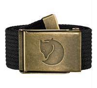 Fjällräven Canvas Brass Belt Messing Gürtel 4 cm Black