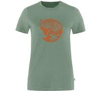 Fjällräven Damen Abisko Wool Fox SS T-Shirt, Patina Green/Terracotta Brown, L