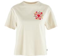 Fjällräven Damen Fjällblomster Logo W T-Shirt, Chalk White, Medium