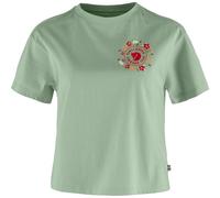 Fjällräven Damen Fjällblomster Logo W T-Shirt, Misty Green, Large