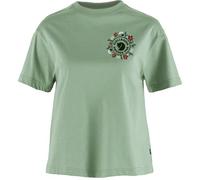 Fjällräven Damen Fjällblomster Logo W T-Shirt, Misty Green, Small