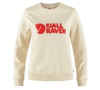 Fjällräven Damen Logo Sweatshirt, Chalk White/Flame Orange, XXS