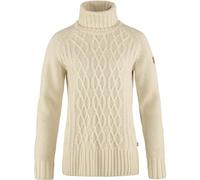 Fjällräven Women's Övik Cable Knit Roller Neck Chalk White S