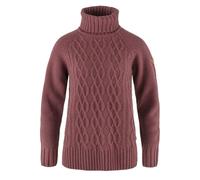 Fjällräven Damen Övik Cable Knit Roller Neck Sweatshirt, Mesa Purple, XXS