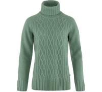 Fjällräven Övik Cable Knit Roller Neck Women Patina Green (Auslaufware) (M)