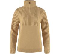 Fjällräven Damen Övik Half Zip Knit Pullover (Größe M, beige)