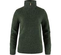 Fjällräven Damen Övik Half Zip Knit Sweatshirt, Deep Forest, S