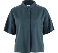 Fjällräven Damen Övik Hemp Camp SS Hemd, Mountain Blue, XL