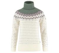 Fjällräven Övik Knit Roller Neck Damen Strick Rollkragen Pullover 113-614 - Chalk White-Patina Green S