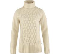 Fjällräven Damen Övik Cable Knit Roller Neck Sweatshirt, Chalk White, S