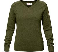 Fjällräven Damen Strickpullover Sörmland V-Neck, Dark Olive, L, 90177-633