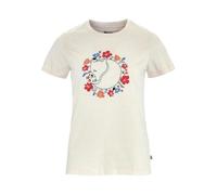 Fjällräven T-Shirt Fjällblomster Fox Damen Kurzarm 100% Baumwolle Weiß Größe M