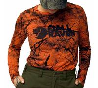 Fjällräven Damen Värmland Wool LS T-Shirt, Orange Multi Camo, L