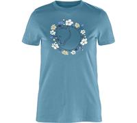 Fjällräven - Women's Fjällblomster Fox T-Shirt - T-Shirt, Gr. S, türkis (DawnBlue)