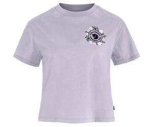 Fjällräven Fjällblomster Logo T-shirt Damen Kurzarmshirt lavender mist Größe M Farbgruppe lila lila Damen 100% Baumwolle