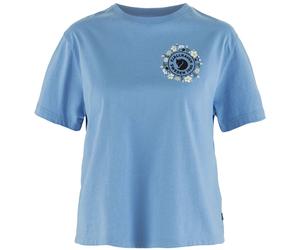 Fjällräven Fjällblomster Logo T-shirt Damen Kurzarmshirt ultramarine Größe XS Farbgruppe blau blau Damen 100% Baumwolle