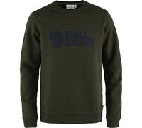 Fjällräven Logo Langarm-Sweater militärgrün/blau - XS