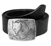 Fjällräven Murena Silver Belt Ledergürtel mit Silberschnalle black Größe M Farbgruppe schwarz schwarz