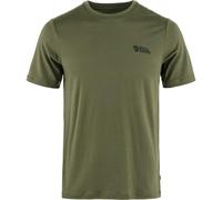 Fjällräven Herren T‑Shirt Abisko Wool Logo Grün Größe M