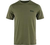 Fjällräven T-Shirt Abisko Wool Logo Merino Kurzarm Grün S