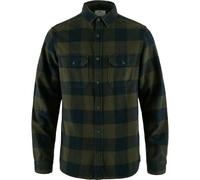 Fjällräven Herren Övik Heavy Flannel Shirt, Deep Forest/Dark Navy, L