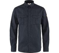 Fjällräven Herren Övik Travel Langarmshirt dunkelblau (555) S