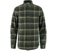 Fjällräven Herren Flanellhemd Singi Heavy Flannel – Black/Deep Forest XXL