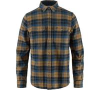 Fjällräven Herren Langarmhemd Singi Heavy Flannel marineblau/braun – Gr. L