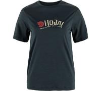Fjällräven Hoja Wool Damen T-Shirts blau Größe L Trekking Hautfreundlich