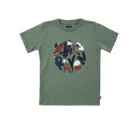 Fjällräven Kinder T-Shirt Logo Patina Green (Größe: 152) 152 grün