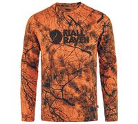 Fjällräven Herren Värmland Wool LS T-Shirt, Orange Multi Camo, M