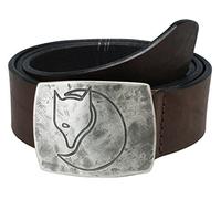 Fjällräven Ledergürtel Murena Silver – Silberschnalle – Leder Braun – Größe M (96 cm)
