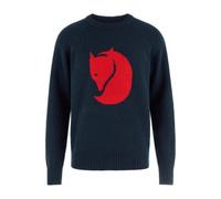 Fjällräven Logo Knit Sweater M dark navy