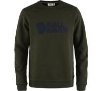 Fjällräven Logo Langarm-Sweater militärgrün/blau - XS