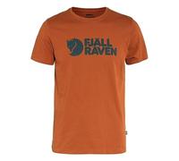 Fjällräven Logo-T-Shirt, Bio-Baumwolle & recyceltes Polyester, Rundhals, Orange-Braun, XL