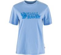 Fjällräven Lush Logo Damen T-Shirts blau Größe XS Trekking Atmungsaktiv